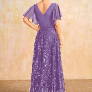 Elegant Purple Evening Gown